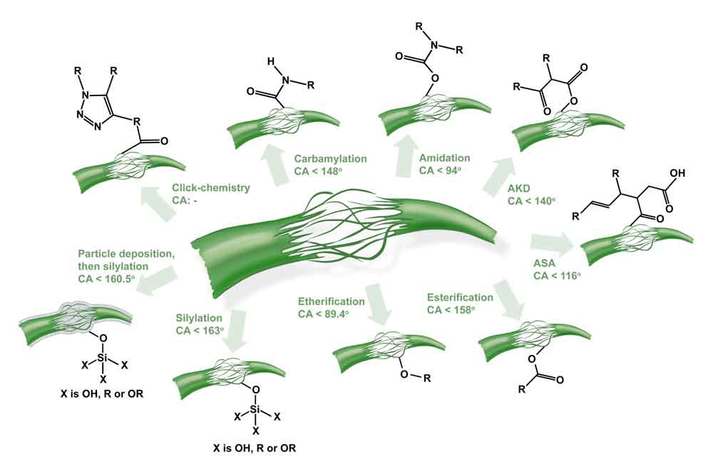 Hydrophobization of lignocellulosic materials